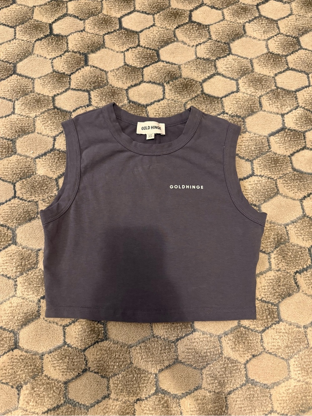 GoldHinge navy tank top